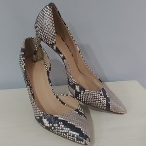 J Crew snakeskin print heels
